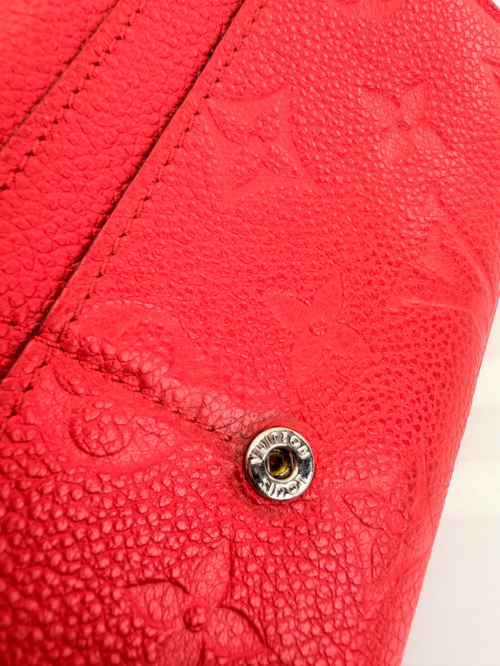 Louis Vuitton Red Monogram Empreinte Leather Sarah Wallet - Picture 14 of 15